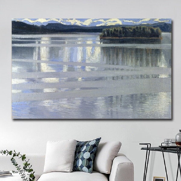 Akseli Gallen-Kallela Wall Art, Lake Keitele 1905 Canvas Print , Gallen-Kallela Poster, Kallela Painting, Kallela Print, Art Reproduction