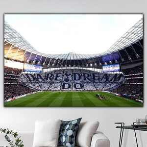 Tottenham Hotspur Football Club Canvas Print, Tottenham Hotspur Stadium Poster, EPL Lovers Stadium Wall Art, Coordinates Poster Home Decor
