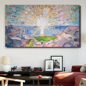 The Sun Canvas Print, Edvard Munch Wall Art, Solenintro Canvas Art, Edvard Munch Canvas Painting, Edvard Munch Sun Print, Canvas Home Decor