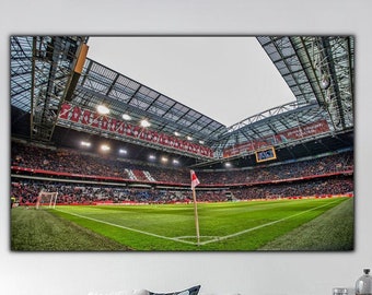 Amsterdam Arena Wall Art, Johan Cruijff Arena Canvas Print, Ajax Match Stadium Poster, Stadium Home Decor, Ajax Home & Office Wall Decor