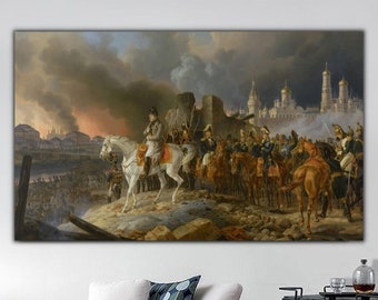 Tableau Sur Toile Napoléon Bonaparte Égypte Pyramides 50x70 Cm - Déco Historique