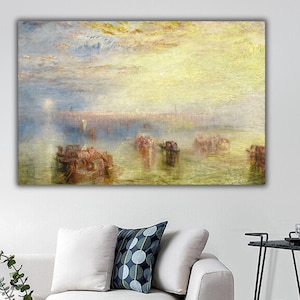 Approach to Venice Canvas Wall Art, William Turner Canvas Print, J.M.W. Turner Paintings, Reproduction Painting, Fine Art Prints Wall Decor
