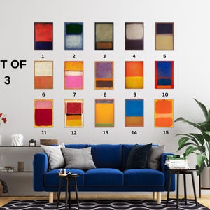 Benutzerdefiniertes Set von 3 Mark Rothko Leinwand Wandkunst, erstellen Sie Ihr eigenes Set, wählen Sie 3 von Rothkos 90 Kunstwerken, hinterlassen Sie eine Nachricht, wir werden es produzieren
