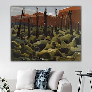 Estamos creando un mundo nuevo de Paul Nash, impresión en lienzo de 1918, arte de pared de guerra, arte moderno, póster de arte de pared de decoración del hogar, regalo de arte de inauguración de la casa