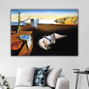 The Persistence of Memory By Dali 1931 Print, Salvador Dali Canvas Print, Dali Canvas Wall Decor, Salvador Dali Canvas Print, Surrealism Art