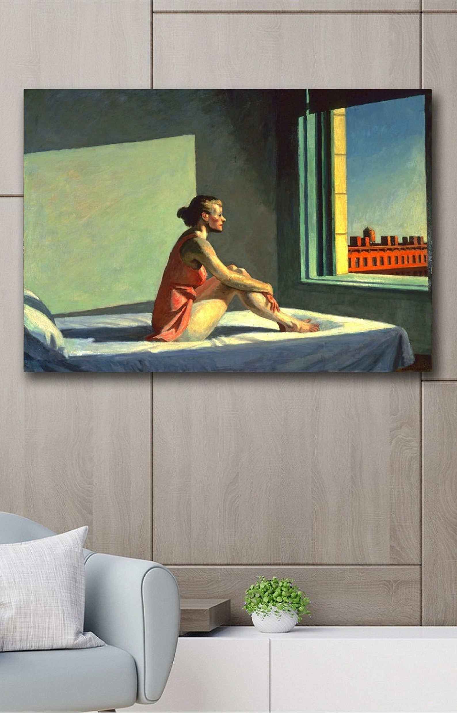 Edward Hopper Morning Sun Wall Art, Edward Hopper Wall Print, Morning