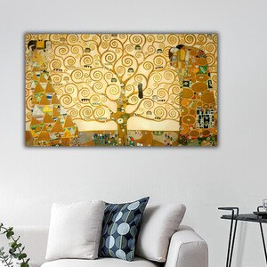 Tree Of Life Canvas Wall Art, Gustav Klimt Poster Art, Gustav Klimt Wall Decor, Gustav Klimt Art Print, Gustav Klim Vintage Landscape Print