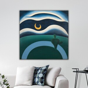 Tarsila do Amaral The Moon Modern Canvas Wall Art Print | Ready to Hang | Famous Art Decor | The Moon Canvas Print