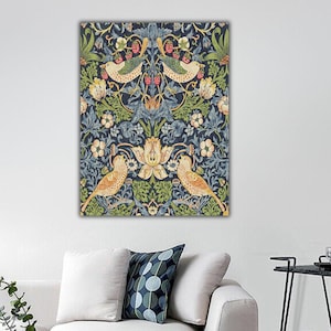 Strawberry Thief by William Morris Canvas Wall Art, William Morris Print, Morris Wall Decor, William Morris Poster, Strawberry Thief Print