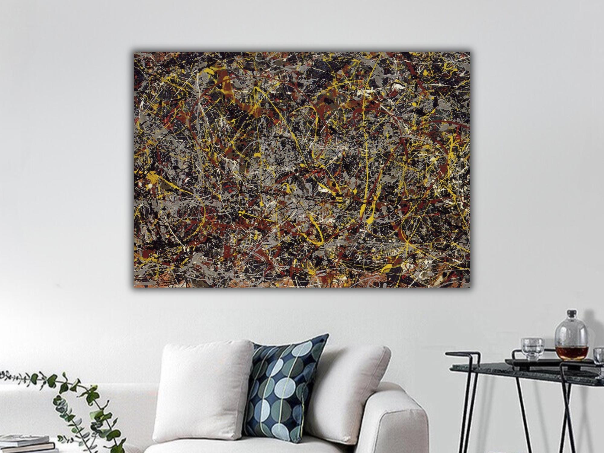 Jackson Pollock No. 5 Wall Art, Pollock Canvas Wall Art, Pollock ...