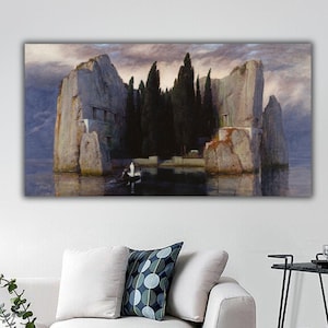 The Isle of the Dead by Arnold Bocklin (1883) Canvas Wall Art, Arnold Bocklin Fine Art Print, Arnold Bocklin Painting, Arnold Bocklin Poster