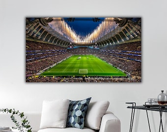 DEZARO Tottenham Hotspur Stadium Poster Canvas Poster Bedroom Decor Sports Landscape Office Room Decor Gift Frame-style 12x18inch(30x45cm