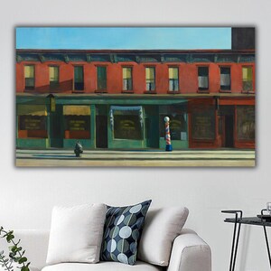 Early Sunday Morning by Edward Hopper Wall Art, Edward Hopper Canvas Print, Hopper Canvas Wall Decor, Modern Wall Decor, Hopper Art Print