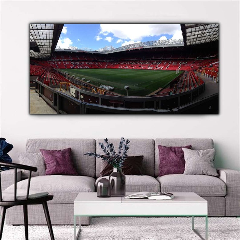 Old Trafford Wall Decor, MU Stadium Wall Art, Old Trafford Canvas Wall