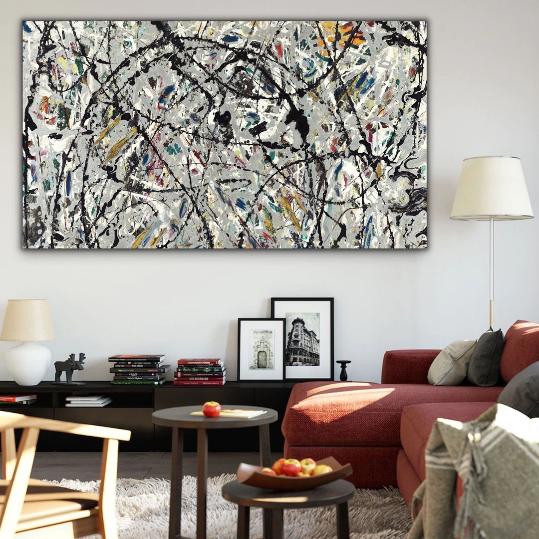 Jackson Pollock No.5 1948 Canvas Wall Art, Pollock Canvas Print, Pollock Canvas Wall Art