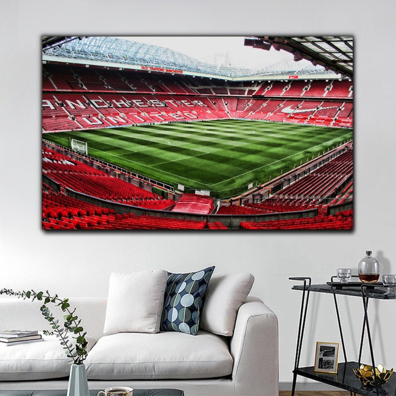 Old Trafford Football Stadium Wall Art, England Premier League Stadium