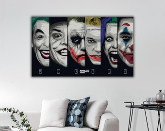 Jokers Wall Art, Canvas Print, Joker Movie Poster, Joker Room Decor, Joker Comic Art, Modern Joker Poster, Pop Art Wall Decor, Gift Idea