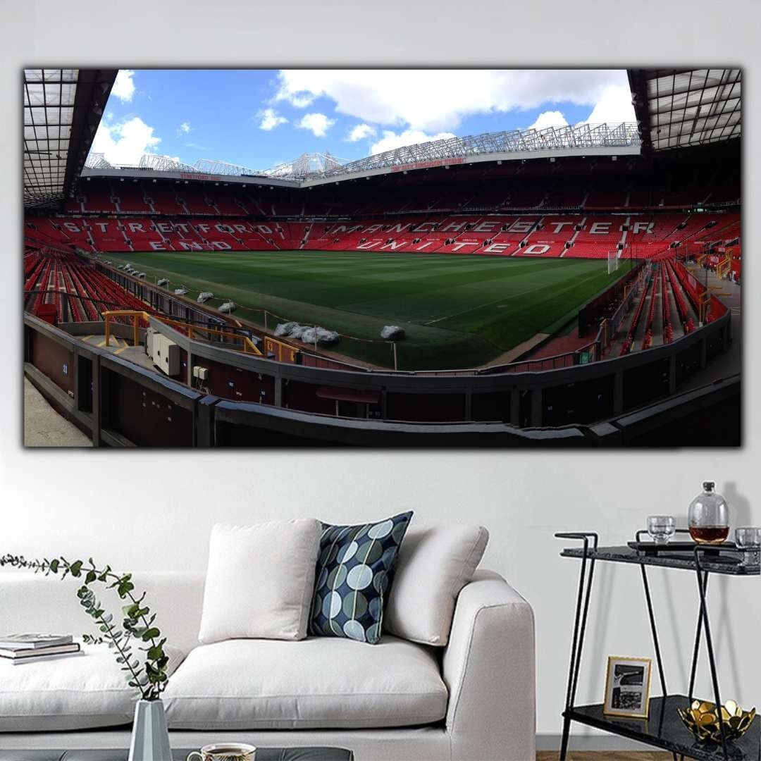 Old Trafford Wall Decor, MU Stadium Wall Art, Old Trafford Canvas Wall