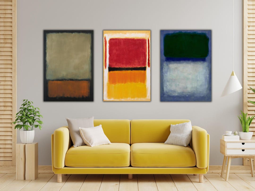 Mark Rothko Set of 3 Canvas Print, Mark Rothko Rothko Wall Arts, Mark ...