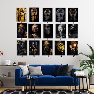 Custom African Woman Canvas Print, Choose one of from 45 Artworks, Leave a Message to Us, We will Produce it for You, African Woman Wall Art