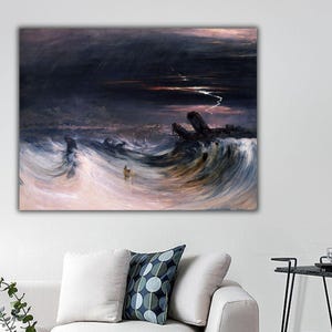 Destruction of Tyre by John Martin, Destruction of Tyre Canvas Wall Art, John Martin Paintings, John Martin Wall Decor, John Martin Artwork