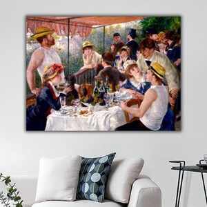 Luncheon of the Boating Party Wall Art, Pierre Auguste Renoir Canvas Wall Decor, Canvas Wall Art, Pierre Auguste Renoir Canvas Wall Prints