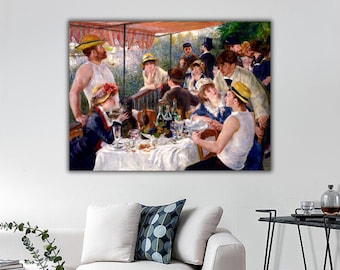 ピエール＝オーギュスト・ルノワール「舟遊びの昼食会」印象派絵画、高
