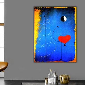 Dancer by Miro Canvas Wall Art, Joan Miro Print Art, Joan Miro Artworks, Joan Miro Canvas Wall Decor, Miro Paintings Art, Joan Miro Prints