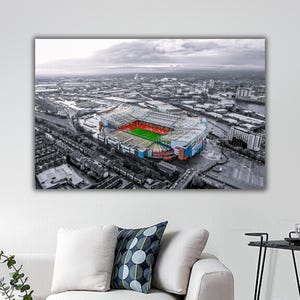 Old Trafford football stadium Wall Art, England Premier League Stadium Wall Decor, MU stadium Wall Art,Old Trafford Poster