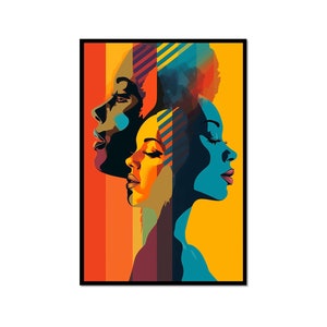 Black History Art, Black History Month, Black Woman Juneteenth Printable Digital Wall Art LARGE Printable Download All Sizes