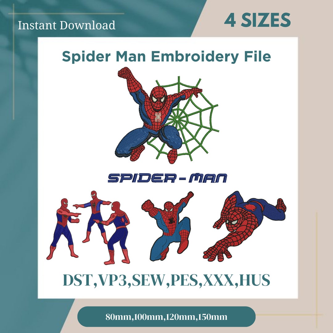 Spiderman Machine Embroidery Design Spiderman  Machine Embroidery