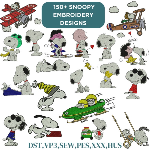 Snoopy-Stickerei-Design Herbst Snoopy-Stickerei-Design Hund Stickerei Trendy niedliche Snoopy-Stickerei Haustier-Stickerei Cartoon-Welpen-Stickerei