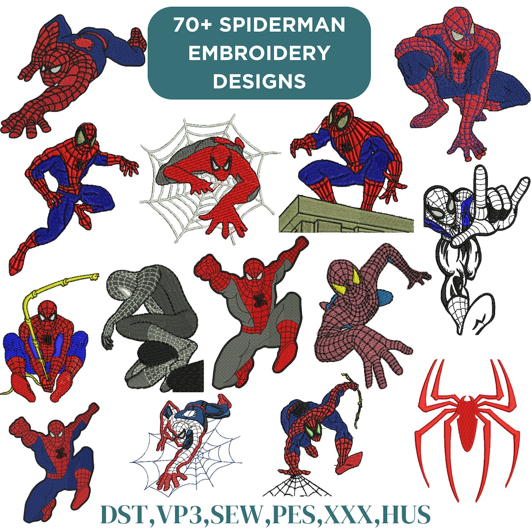 Spiderman Embroidery Design Comic Character Super Hero Embroidery