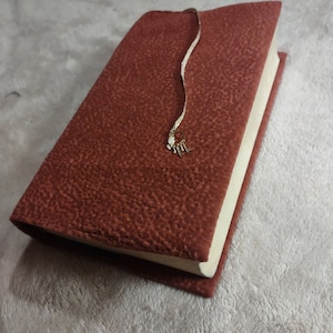 SALE 33% OFF Rust color bumpy texture STURDY Suede Cloth Big Book Cover