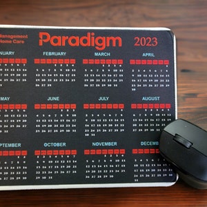 Mousepad  calendar customized with logo, etc