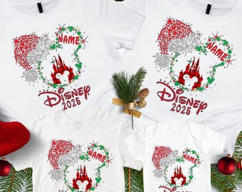 Disney 2026 Christmas Family Shirt,Disney Family Matching Shirt,Disney Xmas Tee,Disney V-Neck Tee,Disney Holiday Shirt,Christmas Party Shirt