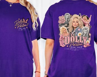 Camiseta conmemorativa de Dolly Parton, camiseta tributo "Forever A Legend", regalo de recuerdo de la música country, camiseta para fans en memoria de Dolly Parton.