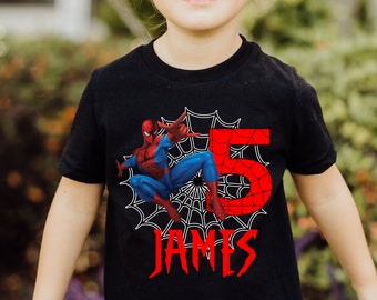 Personalized Spiderman Birthday Sweatshirt, Shirt, Hoodie: Superhero Family Matching Tee