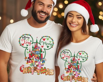 Mickey Very Merry Christmas Shirt,Disney Family Matching Shirt,Christmas Tee,Disney V-Neck Tee,Disney Holiday Shirt,Christmas Party Shirt