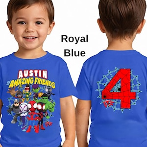 Personalized Spidey Birthday Sweatshirt, Shirt, Hoodie: Superhero Family Party Tee, Spiderman T-Shirt