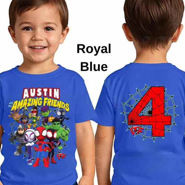 Personalized Spidey Birthday Sweatshirt, Shirt, Hoodie: Superhero Family Party Tee, Spiderman T-Shirt
