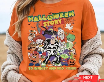 Vintage Toy Story Halloween Sweatshirt,Shirt,Buzz Woody Jessie Rex Tee Toy Story Group Shirt, Family Trip Tee, Toy Story Characters Shirt