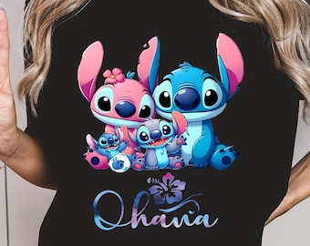 Stitch and Angel Ohana Shirt, Disney Valentines Day Tee, Disney Stitch Shirt, Disney Family Vacation Shirts, Magic Kingdom Shirt