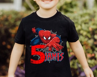 Personalized Spiderman Birthday Shirt: Family Superhero Tee, Unisex Tee, Hoodie, Sweatshirt, V-neck, Tank Top