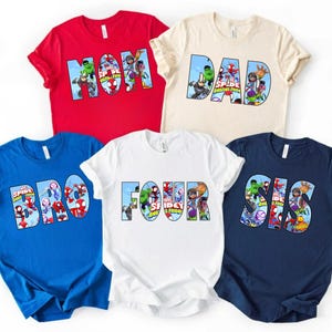 Personalized Spidey and Friends Birthday Sweatshirt, Shirt, Hoodie: Superhero Party Tee, Trip T-Shirt image 1