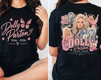Camiseta conmemorativa de Dolly Parton, camiseta tributo "Forever A Legend", regalo de recuerdo de la música country, camiseta para fans en memoria de Dolly Parton.