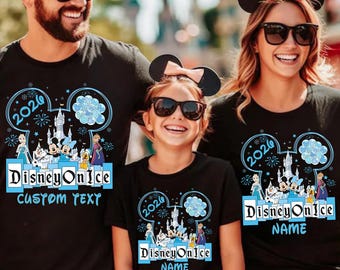Personalized Disney On Ice Shirt, Sweatshirt, Princess Elsa,Anna and Olaf Winter Shirt, Mickey and Friends Shirts,Family Trip Matching Shirt