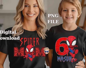 Custom Family Spider PNG, Personalized Spider Family PNG: Custom Matching Shirt Design (Digital Download) Not Bundle