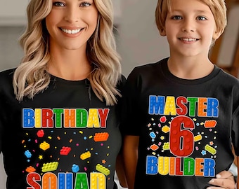 Building Bricks Birthday Sweatshirt, Shirt, Hoodie: Master Builder Demo Expert, Clean Up Crew