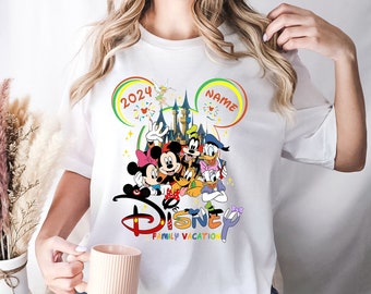 Camisetas de vacaciones familiares de Disney, sudadera con capucha, camisetas de Disney Castle 2025, camiseta de viaje de Disney, Disney Family 2024, camiseta personalizada a juego de la familia Disney